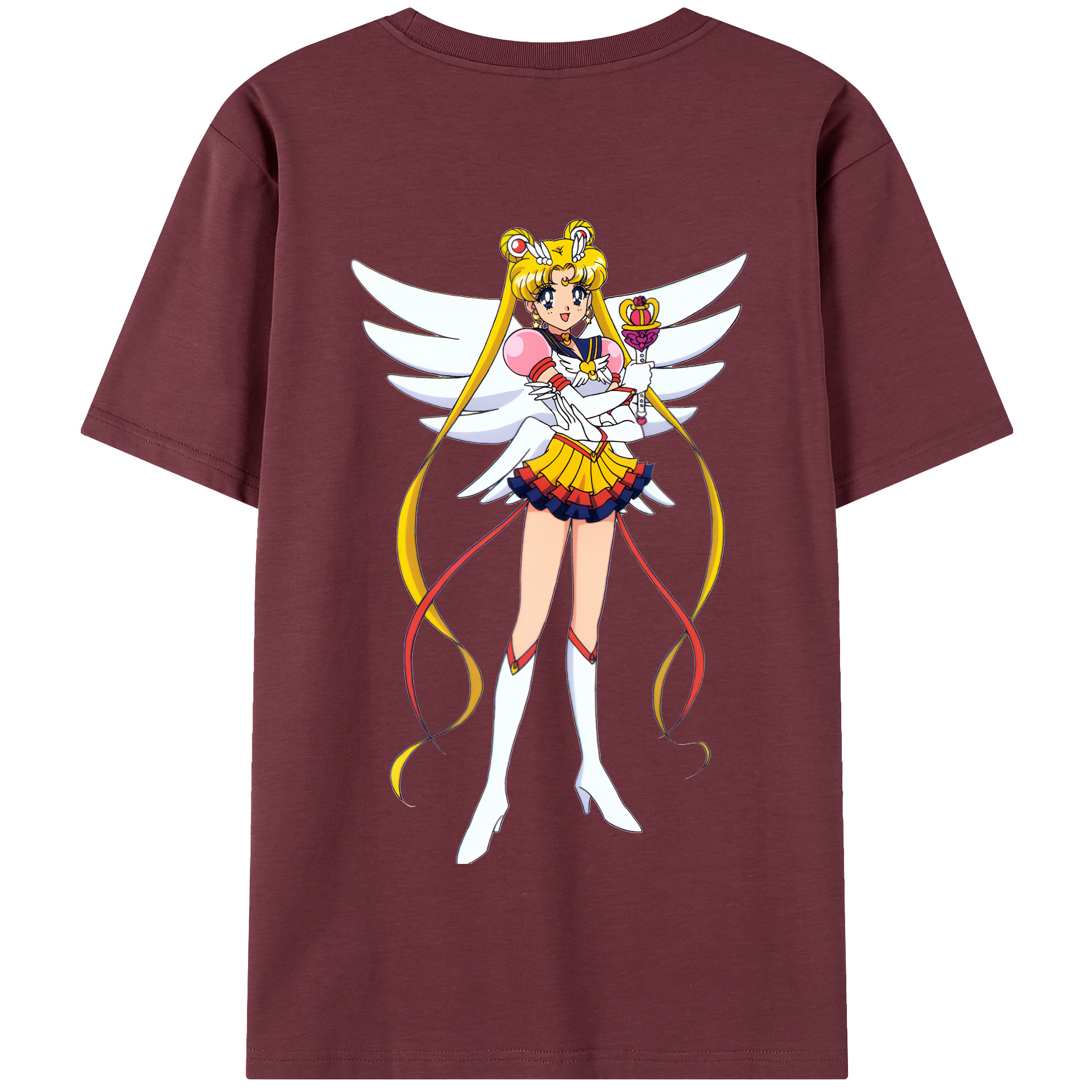 （画像用） 美少女戦士セーラームーン 月野 うさぎ つきの うさぎ Sailor Moon Tsukino Usagi 綿100％半袖Tシャツ（背面プリント）